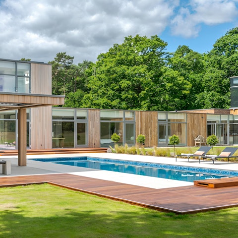 Splash in the private heated swimming pool or relax in the hot tub