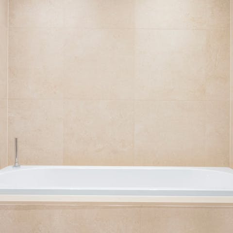 Soak in the tub after a busy day on your feet