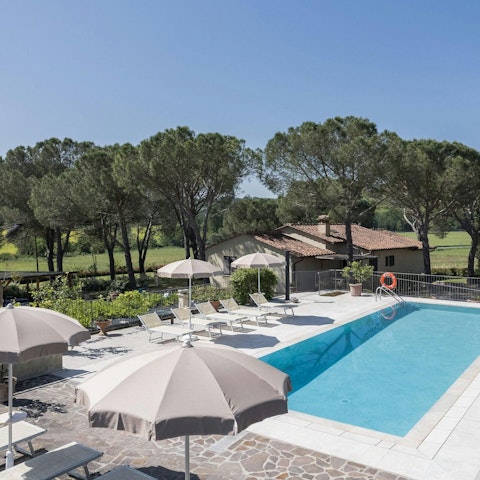 Soak up the sunshine in the private swimming pool