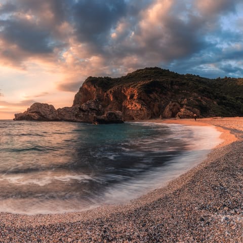 Visit Karnagio Beach as you drive around exploring the Pelion area