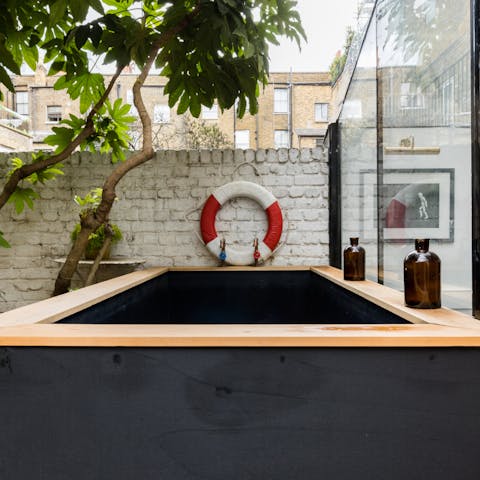 Cool down in the plunge pool