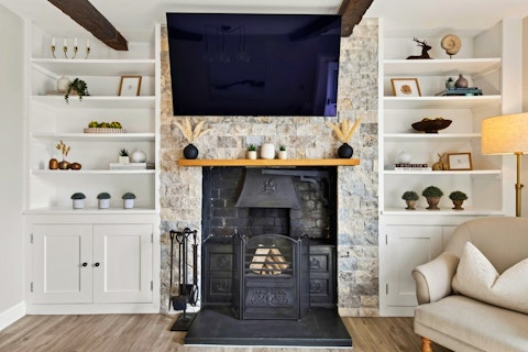 Warm up by the fire on cooler evenings