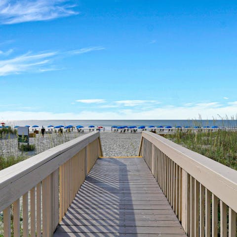 Spend the day at Hilton Head Beach, a short walk away