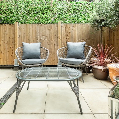 Serve your favourite evening drinks on the private terrace