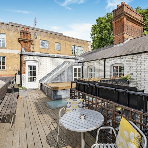 Spend sunny mornings having breakfast on the rooftop terrace