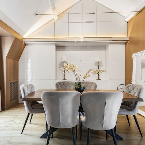 Cook and serve up a Sunday roast dinner at the dining table