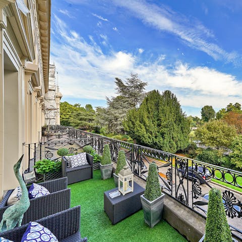 Admire the views over Regent's Park from the balcony