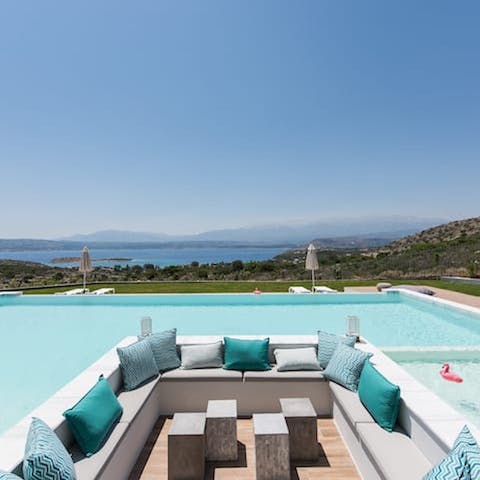 Cool off in the heat of the day with a swim in the private pool