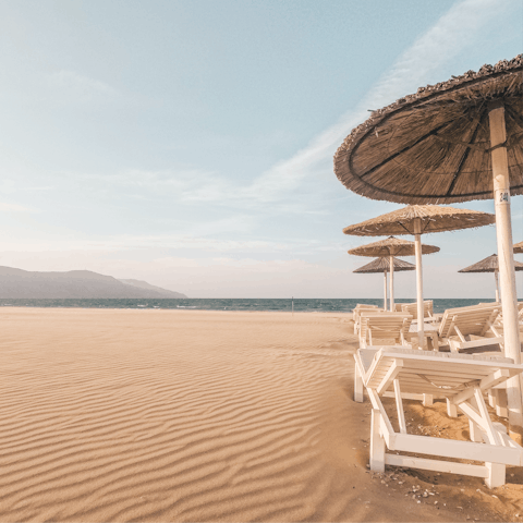 Sink your feet into the sand at nearby Marathi beach