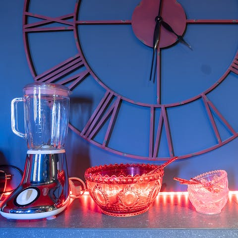 Admire the bold colour scheme