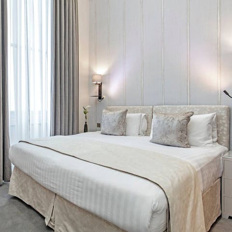 Snooze your alarm and sink deeper into your sumptuous king size bed