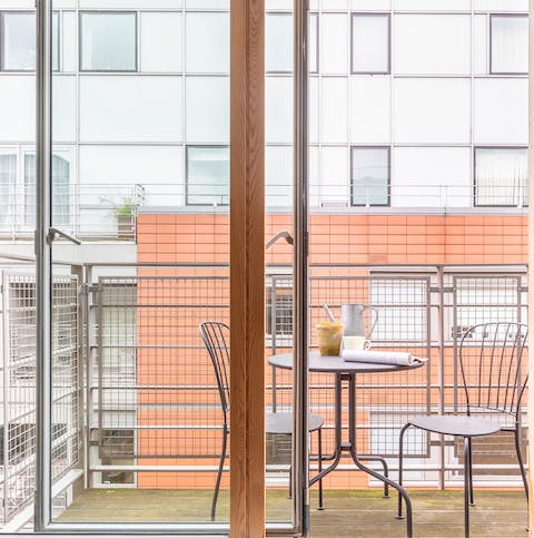 Have your morning coffee on the balcony