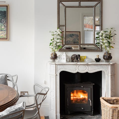 Come together round the fire on winter days