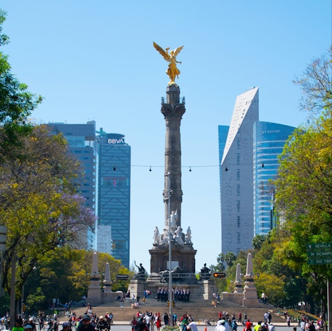 See the famous Angel of Independence, thirty minutes on foot