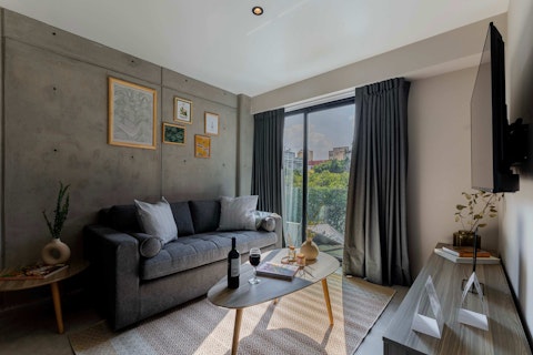 Settle into a compact, design-led space in the heart of Mexico City