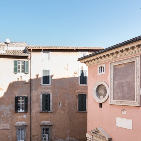 The view onto the square