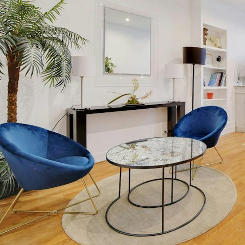 Sink into a comfy spot before planning your itinerary for the next day