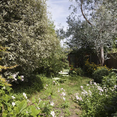 Enjoy breakfast in the secluded garden