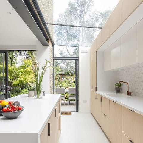 Entertain in the beautiful kitchen