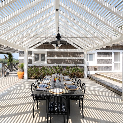 Gather for magical evening meals and drinks on the terrace