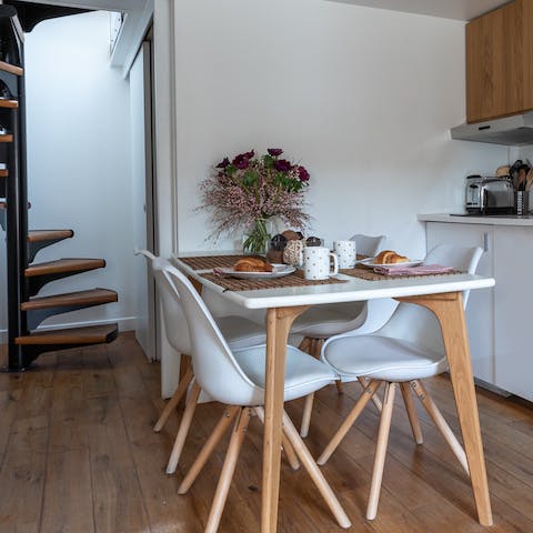 Dining space with a Scandi vibe