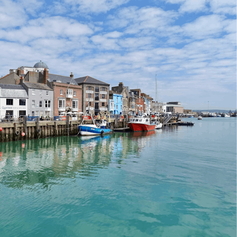 Stroll to Weymouth Harbour for some fresh sea air – it's about twenty minutes away