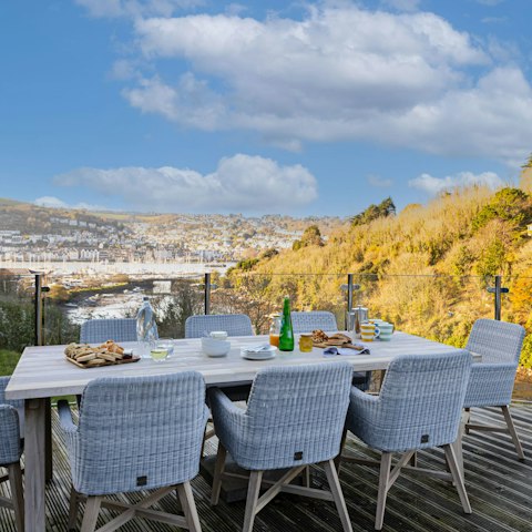 Savour drinks and incredible views across Kingswear