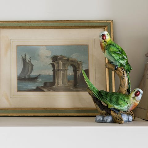 A collection of porcelain animals