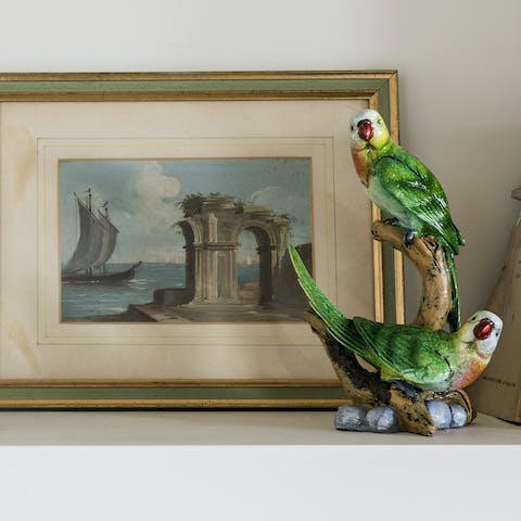 A collection of porcelain animals