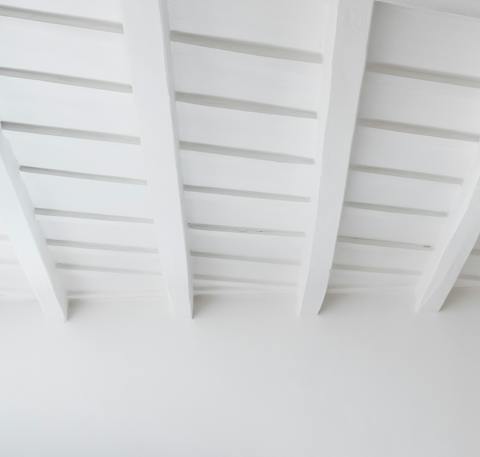 Painted ceiling beams