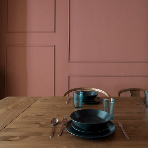 Gather together for celebratory meals in the elegant dining room