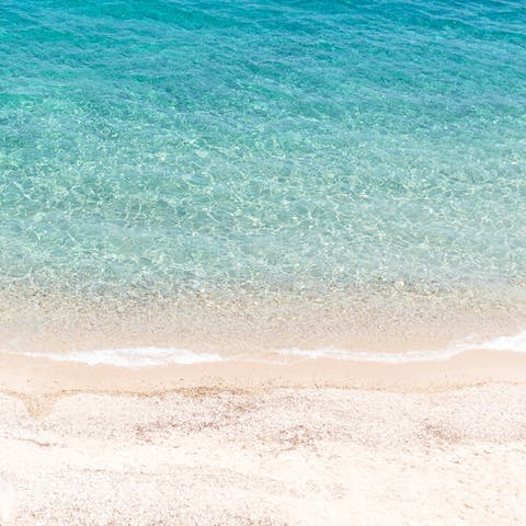 Sprawl out on one of the island's famous beaches – Psarou and Korfos are driveable in ten minutes