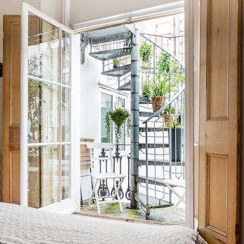 Open the french doors and let in the breeze