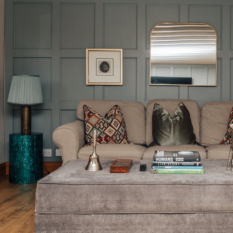 Relax in the impeccably styled living area