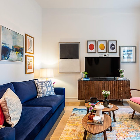 Sink into the sumptuous sofa and enjoy the comforts of home