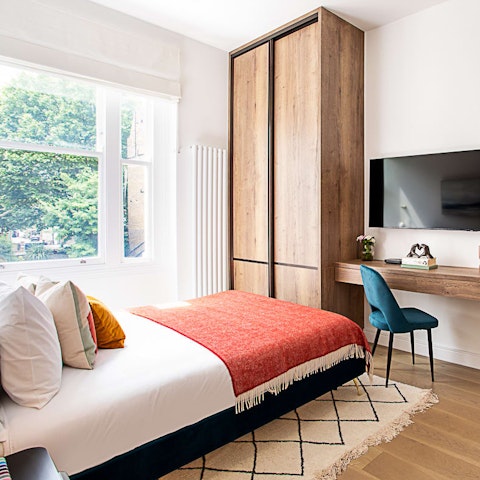 Find a wonderful sense of relaxation in the calming bedrooms