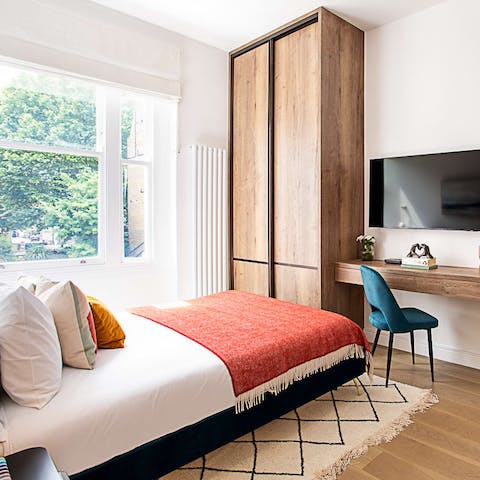 Find a wonderful sense of relaxation in the calming bedrooms