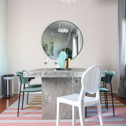 The fabulous dining area