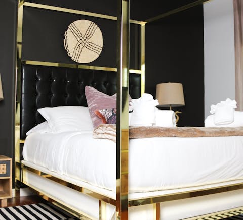 The gold accents throughout the home