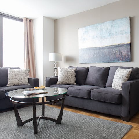 Plush sofas for relaxation after your days out