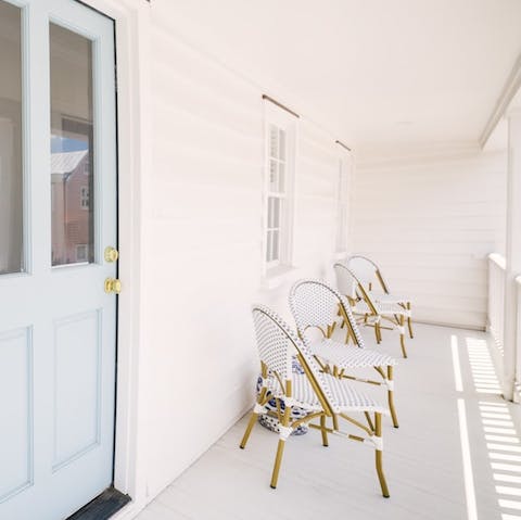 Watch the world go by from the veranda
