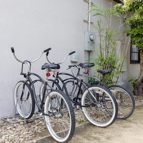 Ride a bike to the beach 