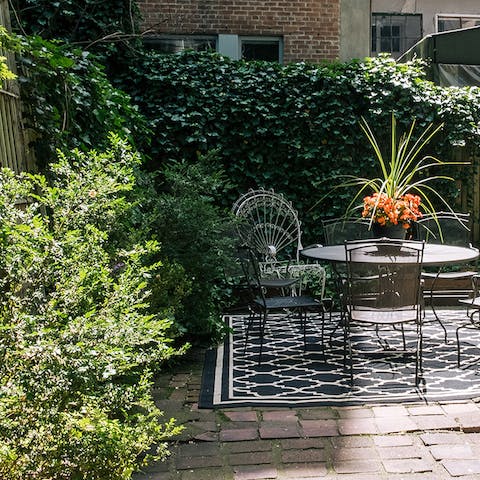 Relax in the luscious garden