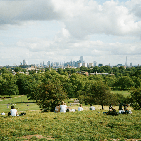 Enjoy incredible views across London from Primrose Hill
