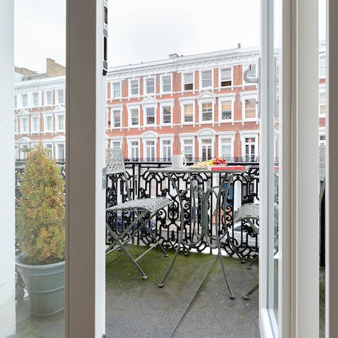 Breakfast on the balcony