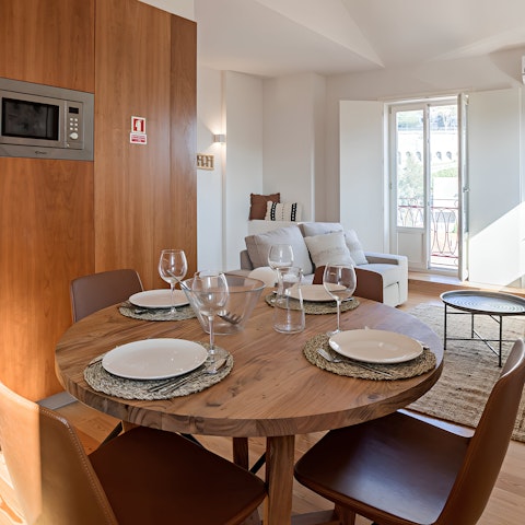 Serve up Portuguese dishes and sip Port wine at the dining area