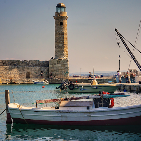 Explore the winding streets of Rethymno's picturesque old town, just six kilometres away
