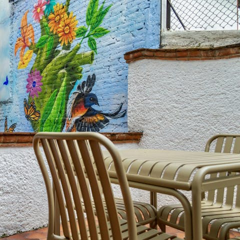 Start the day with fresh coffee on the terrace