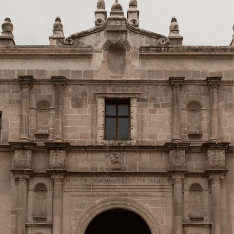 Visit the historical San Juan Bautista church, a ten-minute walk away