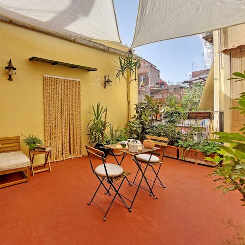 Take your favourite evening drinks onto the terrace